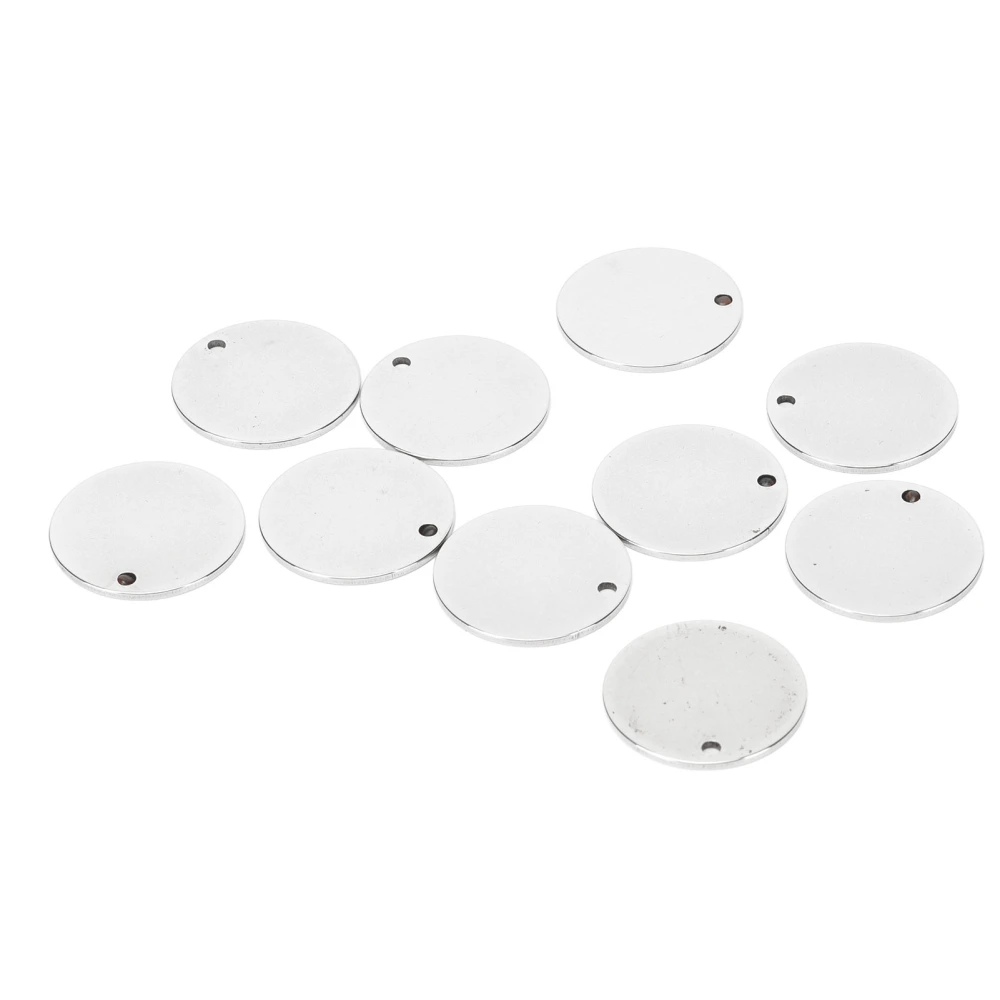 10 Pcs Flat Round Blank Pendants Smoother Surfaces Diameter 2cm DIY Accessories for Necklaces Bracelets Earrings Anklets