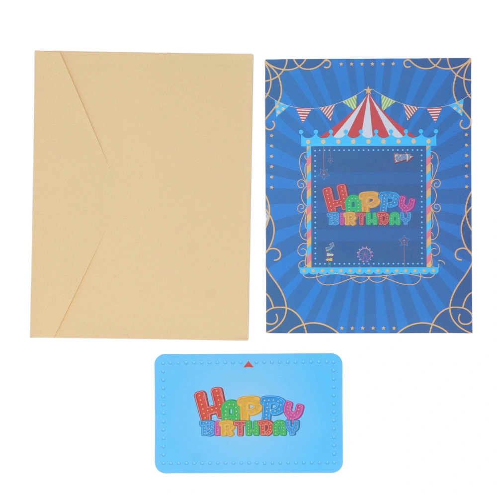 3D Birthday Card Playground Style Intricate Details Thick Paper Popping Up Birthday Card with Envelope for Kids Friends