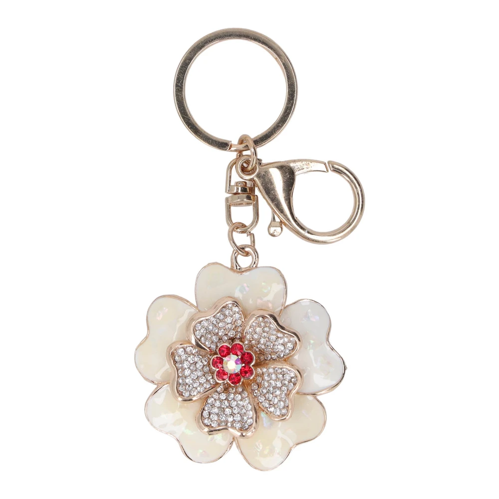 Peony Flower Keychain Vivid Details Smoother Surfaces Metal Car Keychain for Bag Pendant Decorations Gifts