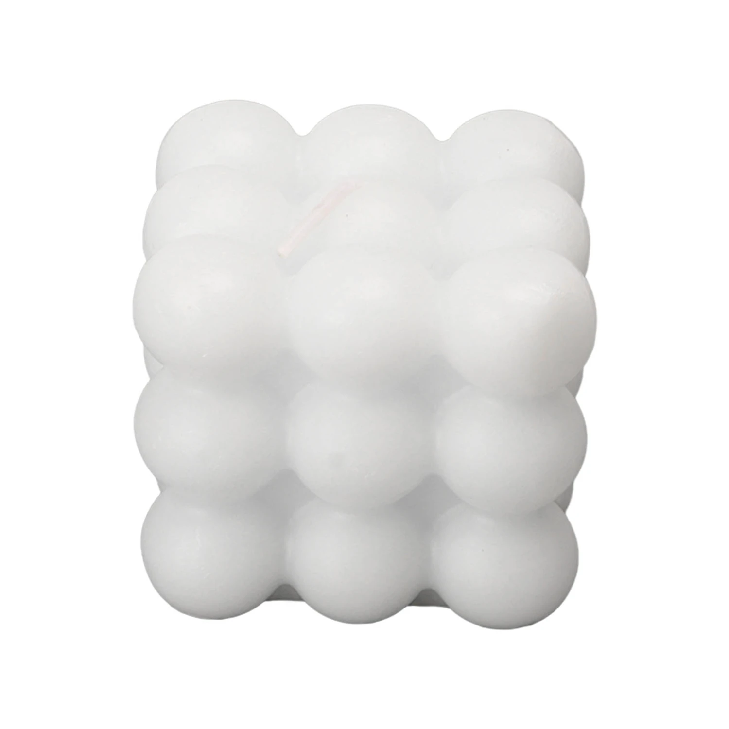 Cube Scented Candle White Handcrafted Elegance Cube Soy Wax Candle for Home Decoration Scenery Props
