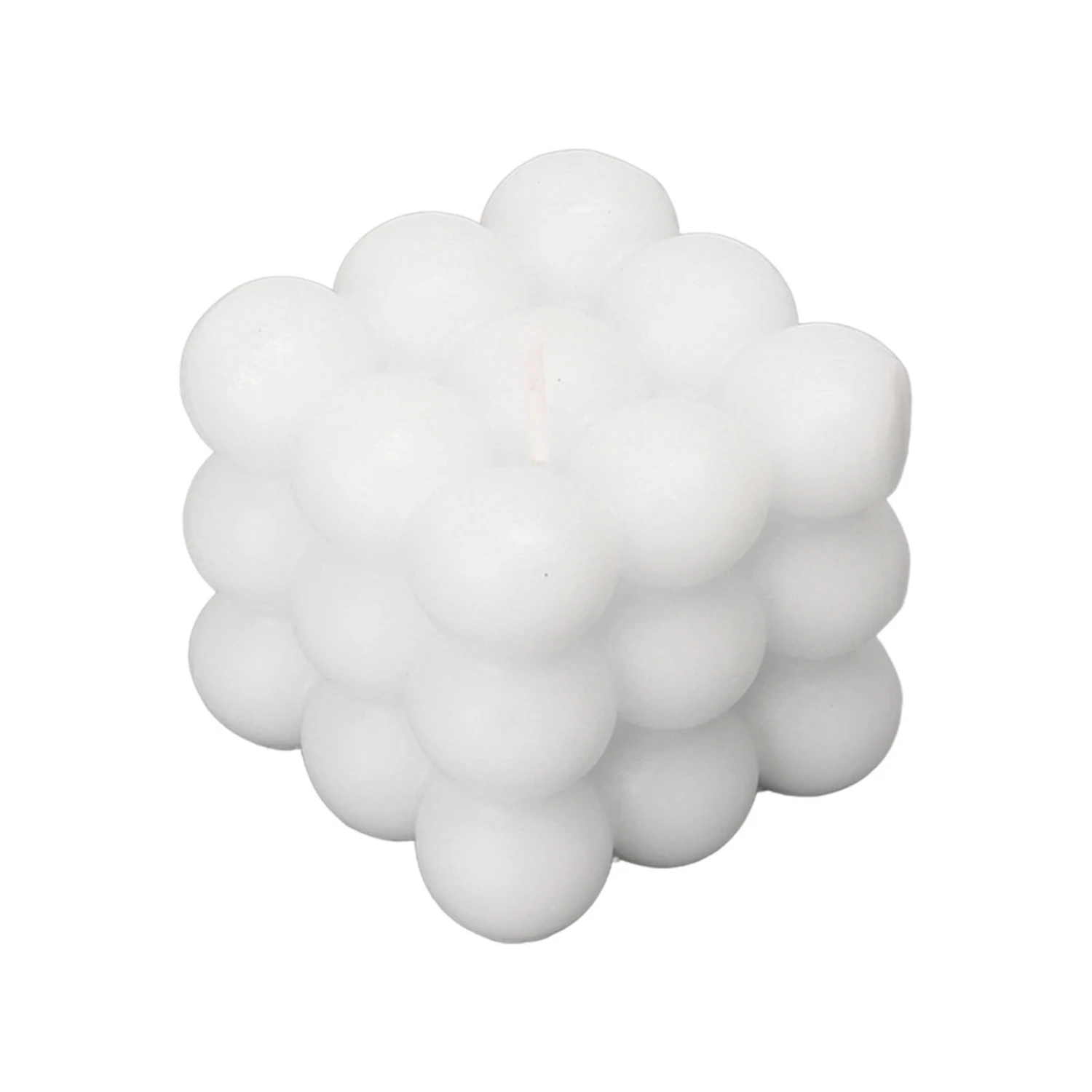 Cube Scented Candle White Handcrafted Elegance Cube Soy Wax Candle for Home Decoration Scenery Props