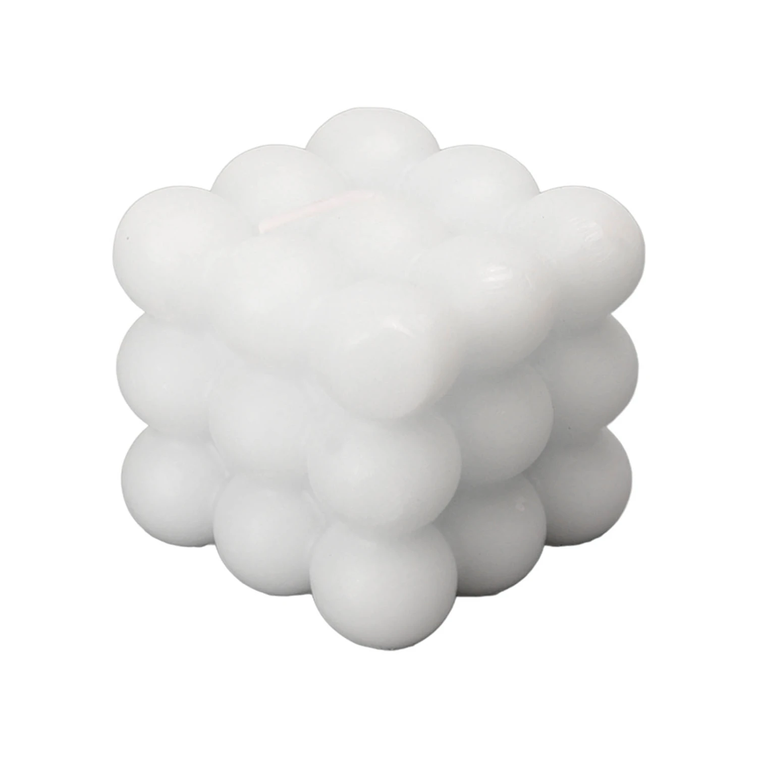 Cube Scented Candle White Handcrafted Elegance Cube Soy Wax Candle for Home Decoration Scenery Props