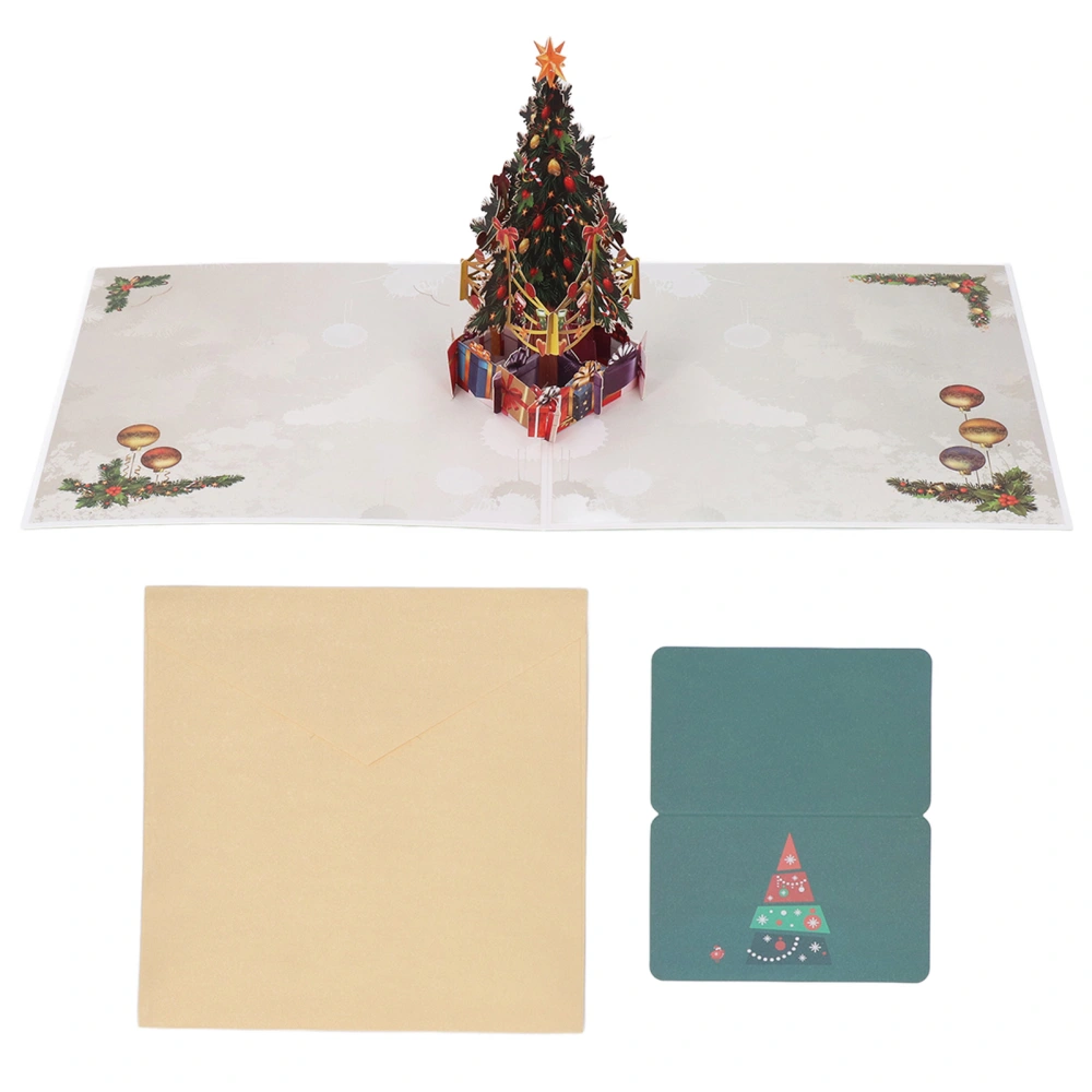 3D Christmas Card Exquisite Christmas Tree Design 3D Greeting Card with Envelope Greeting Card Paper