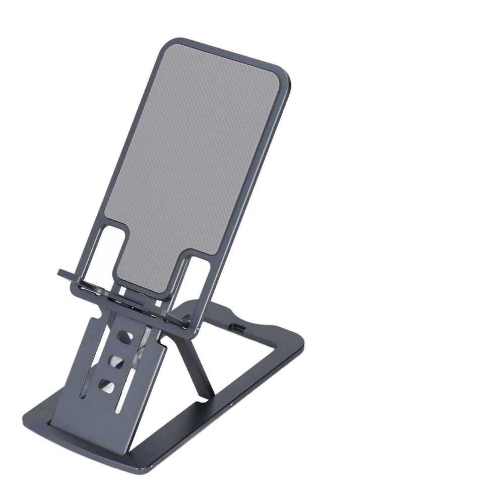 Phone Stand Foldable Portable Ergonomic 7 Angle Adjustments Bottom Silicone Aluminum Alloy Tablet Holder Grey