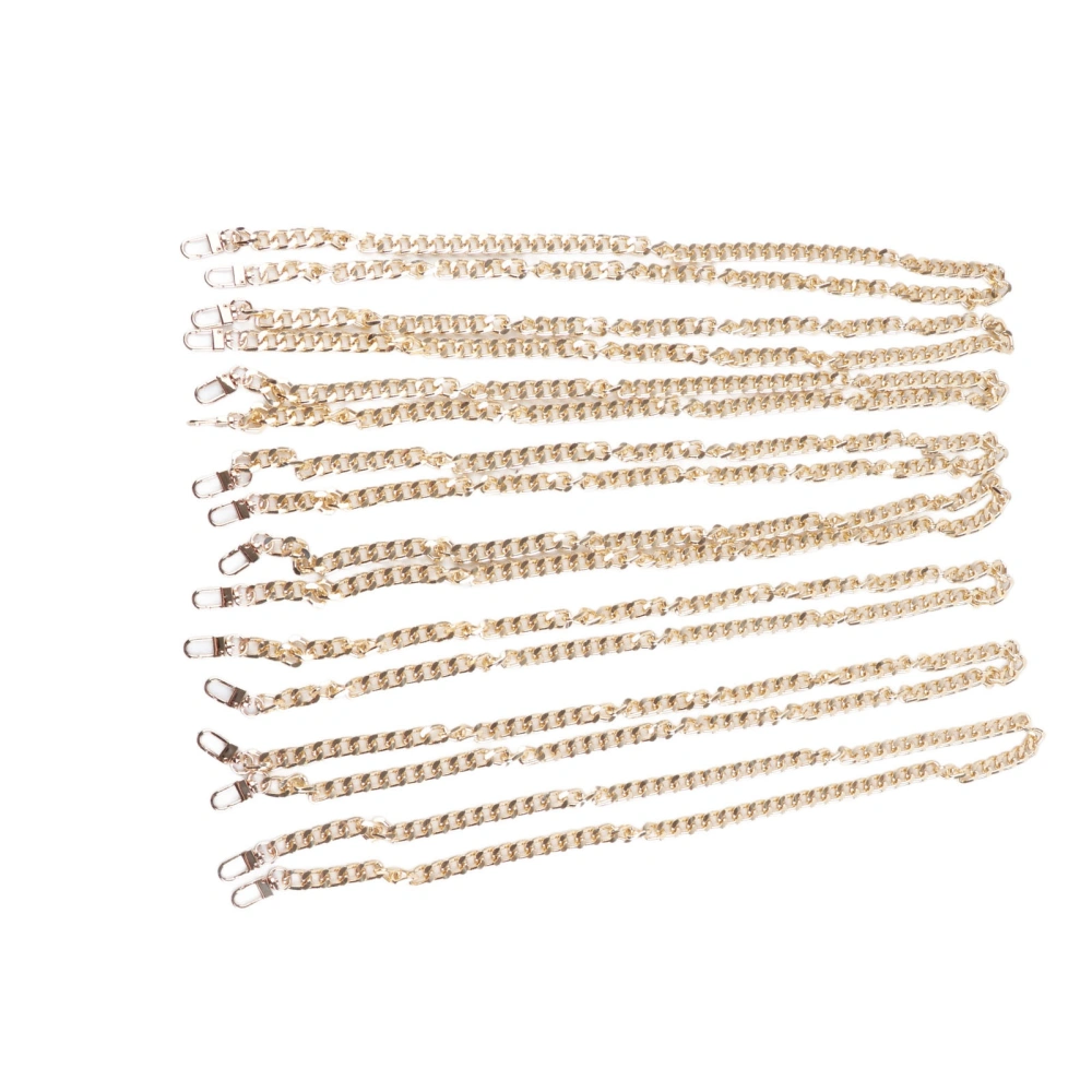 8 Pcs 1m Aluminum Curb Chain Rustproof Metal Craft Twisted Links Bag Chain For DIY Necklace Bracelet Jewelry Gold