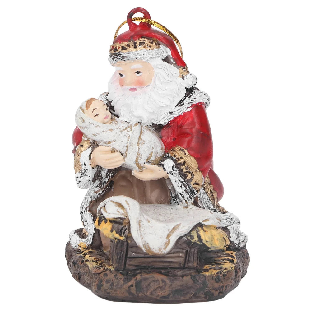 Father Christmas Resin Ornaments Add Festive Ambience Fine Details Vivid Christmas Tree Decoration for Homes Gardens