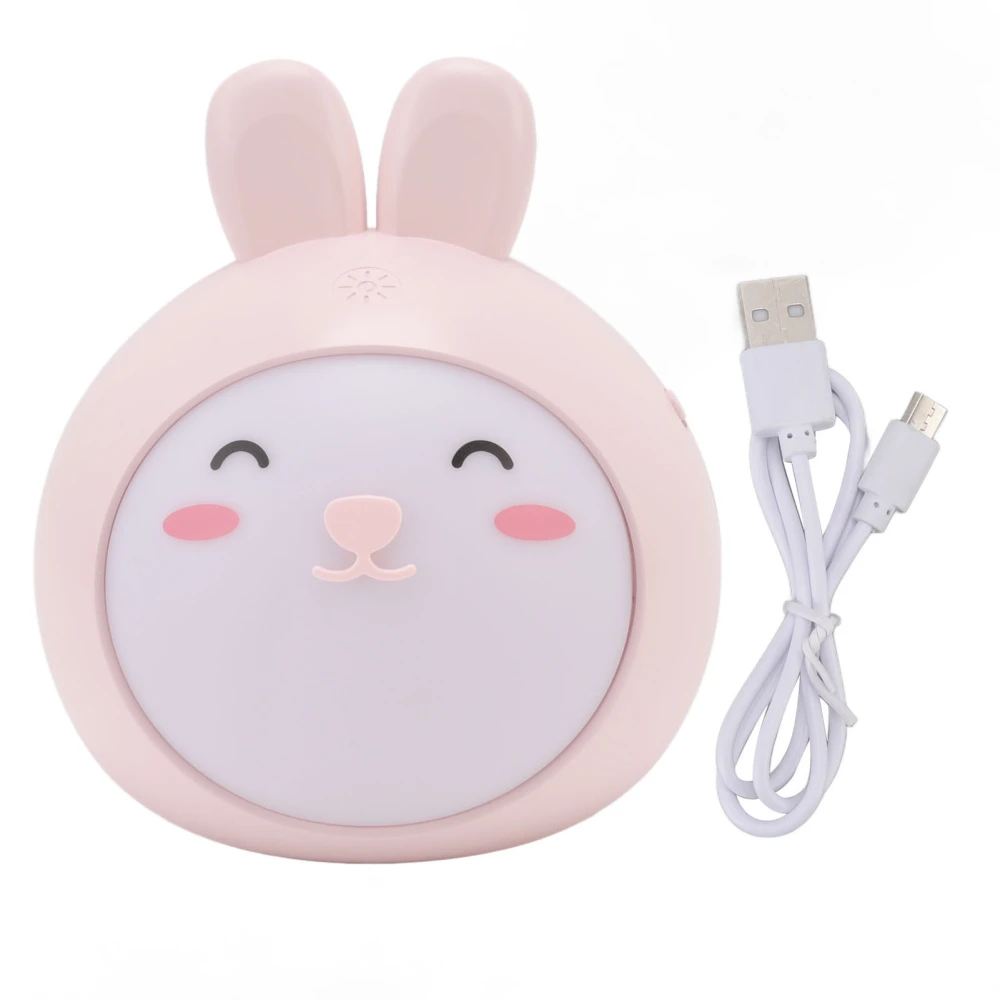 Kids Night Light Lovely Bunny Stepless Dimming 3 Modes USB Charge Cute Nursery Light for Bedroom Bedside Desk Pink