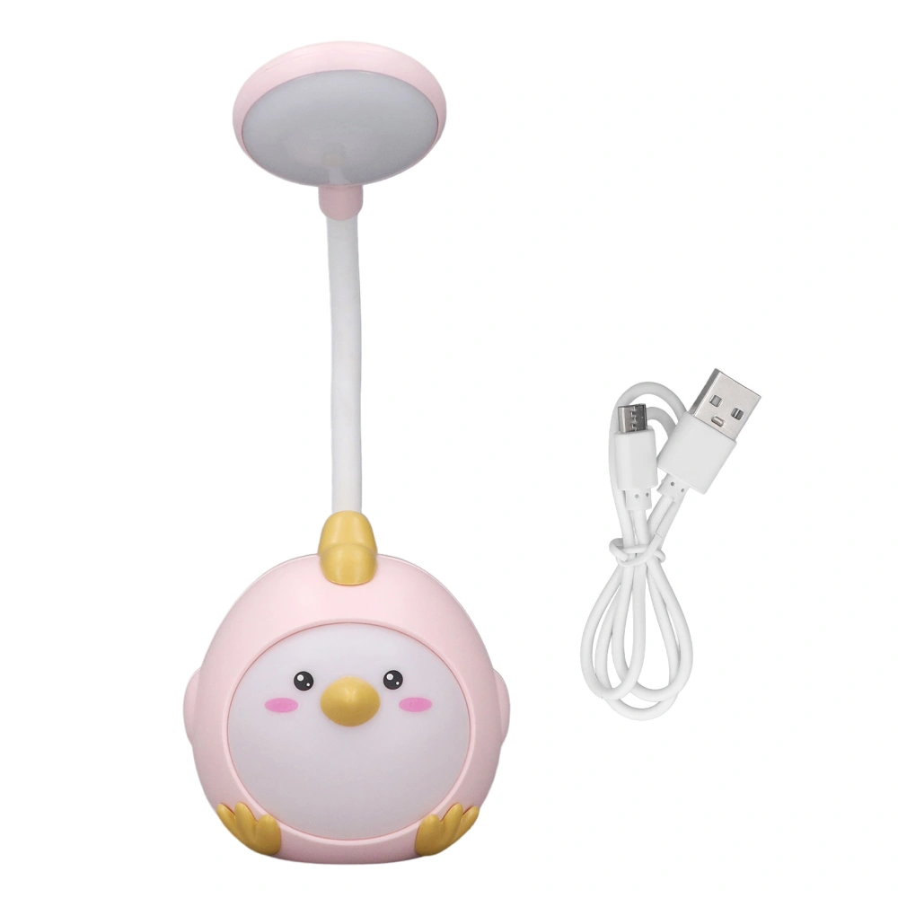 Cute LED Desk Lamp for Student 360 Degree Adjustment USB Charging Soft Light Table Lamp Night Lamp for Home Dorm Pink