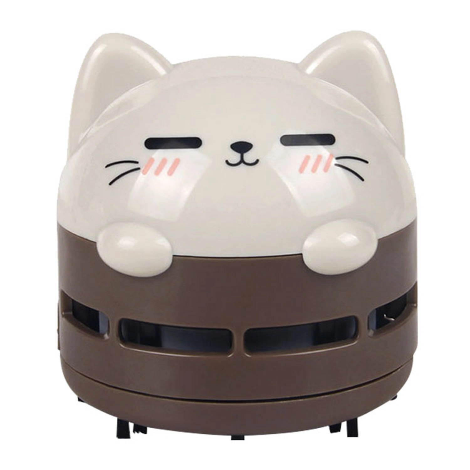 Desktop Vacuum Cleaner for Student Strong Adsorption Power Cordless Desk Vacuum with Detritus Bin Brown