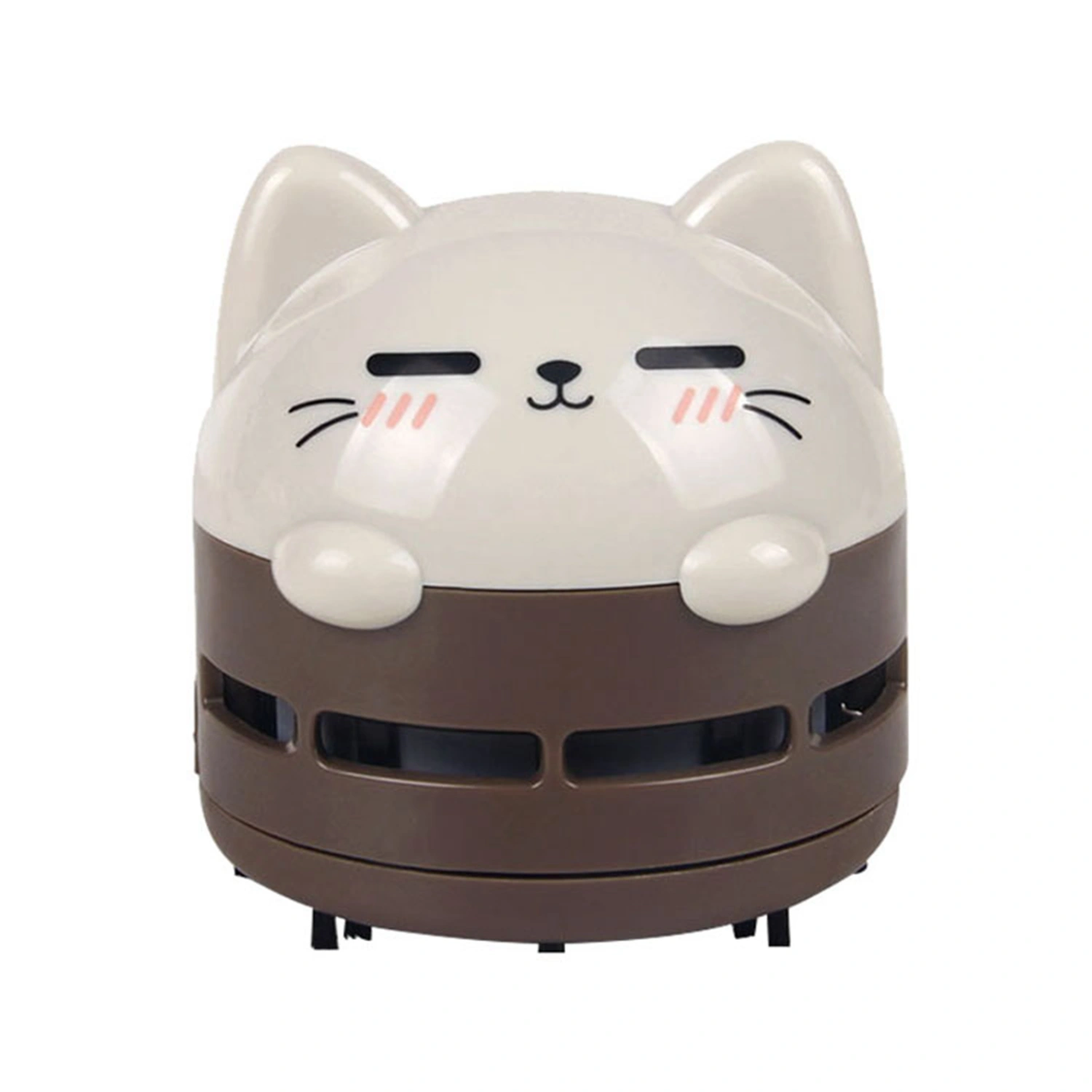 Desktop Vacuum Cleaner for Student Strong Adsorption Power Cordless Desk Vacuum with Detritus Bin Brown