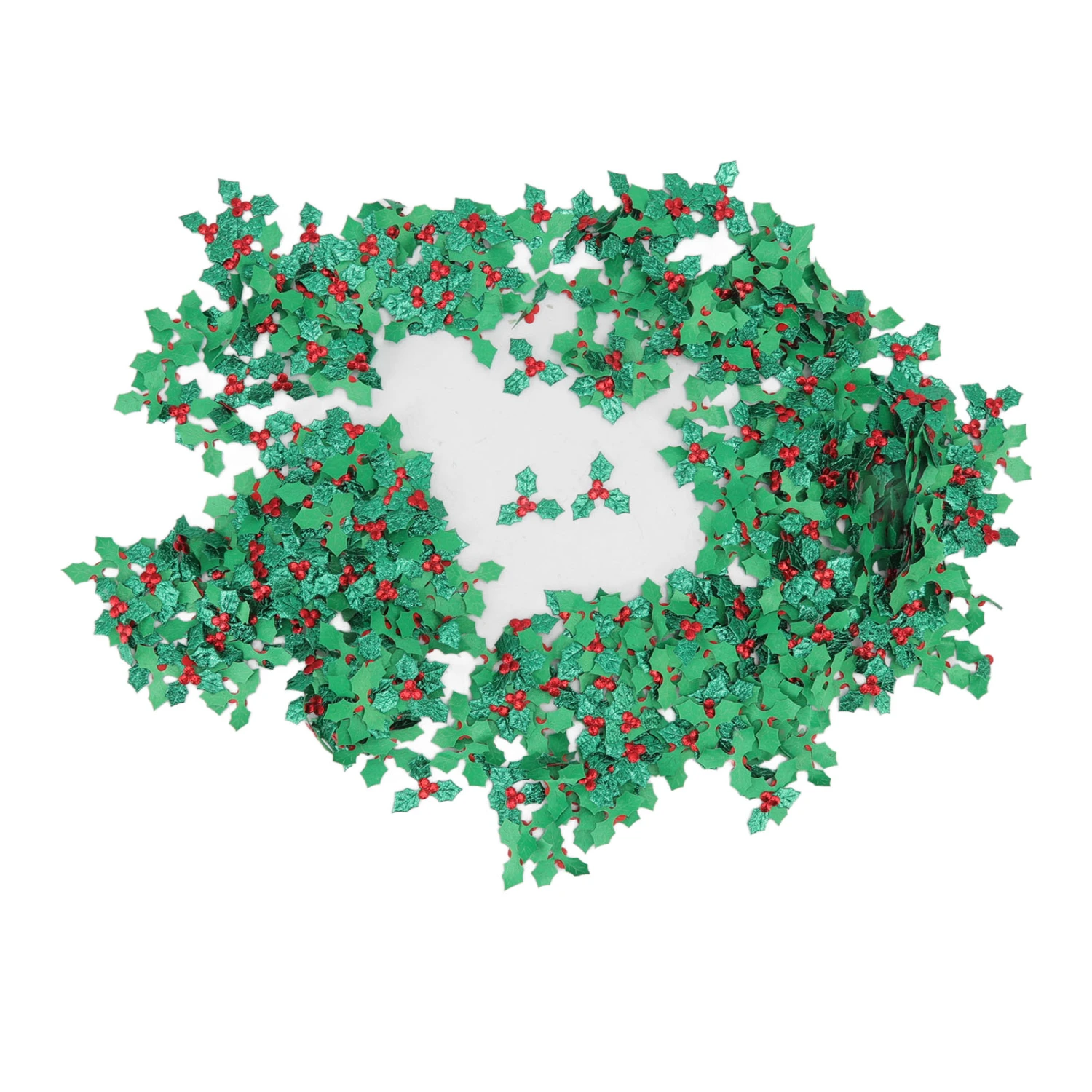 1000 Pcs Artificial Holly Berries with Green Leaves Lifelike Details Bright Color Christmas Decoration for Garlands