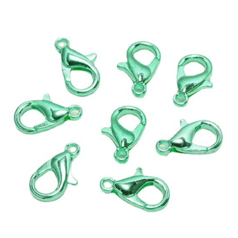 200Pcs Lobster Clasp Sturdy Zinc Alloy 0.5x0.2in Simple Multi Purpose Lobster Claw Clasps Rhodium Color