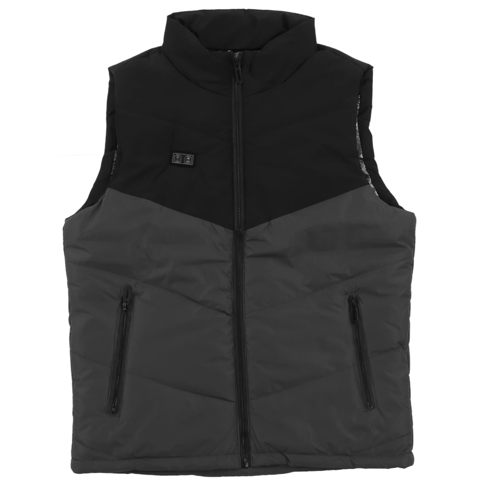 Electric Heated Vest 11 Heating Zones 3 Modes Zippered Pocket High Safety Lightweight Heated Vest for Men Women Outdoor L(132 to 149lb)