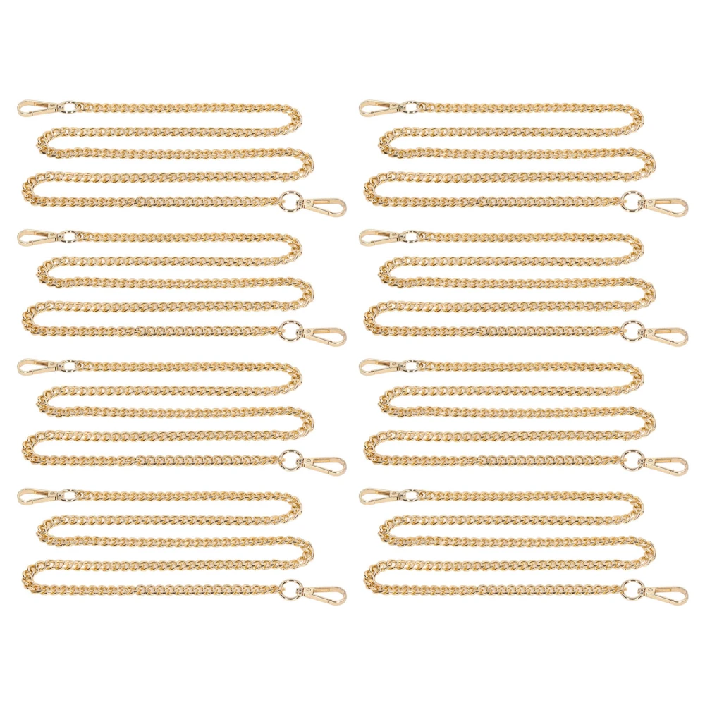 8Pcs 1m Aluminum Curb Chain Elegant Rust Resistant Metal Curb Chains for Necklaces Jewelry Making DIY Crafts Gold