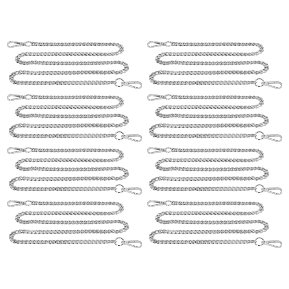 8Pcs 1m Aluminum Curb Chain Elegant Rust Resistant Metal Curb Chains for Necklaces Jewelry Making DIY Crafts Silver