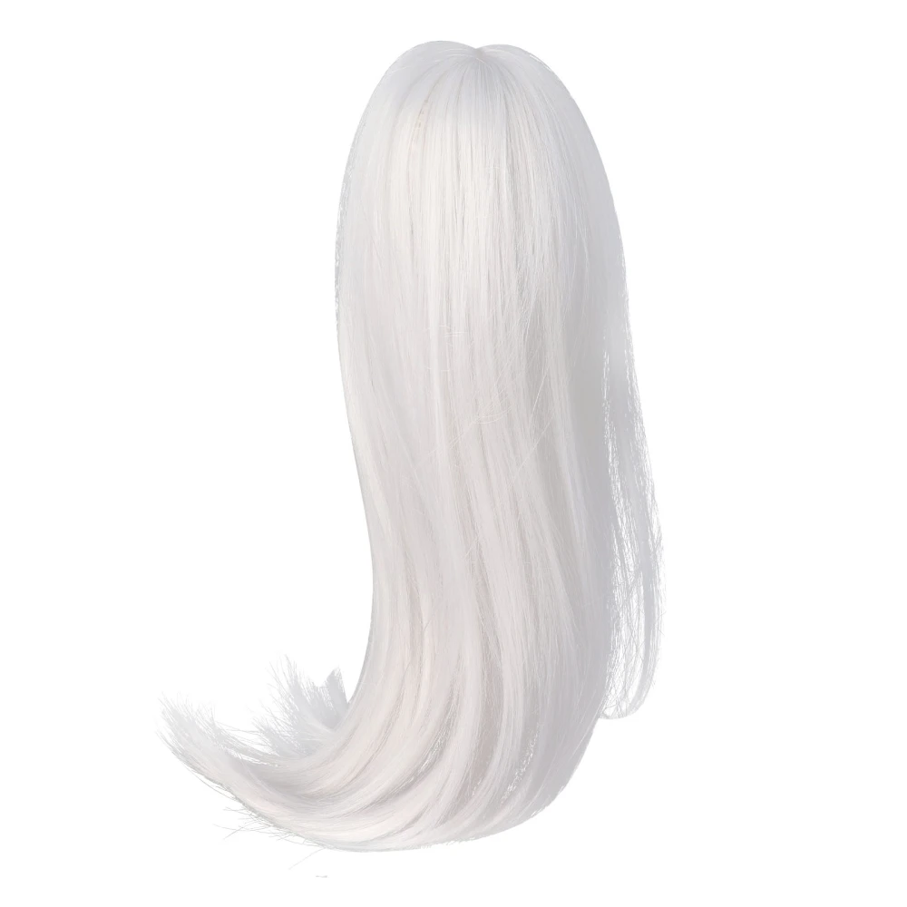 1/3 Ball Jointed Doll Wig Centre Parting Soft High Temperature Silk Easy Styling Ball Jointed Doll Wig for Kids Adult Silver Gray