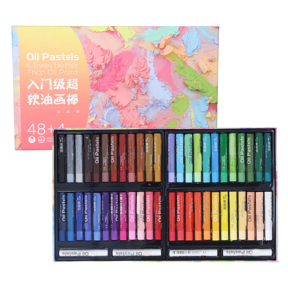 Oil Pastels Set Washable Soft Heavy Color DIY Oil Pastels Set for Art Painting Blending for Artists Beginners 48 Colors