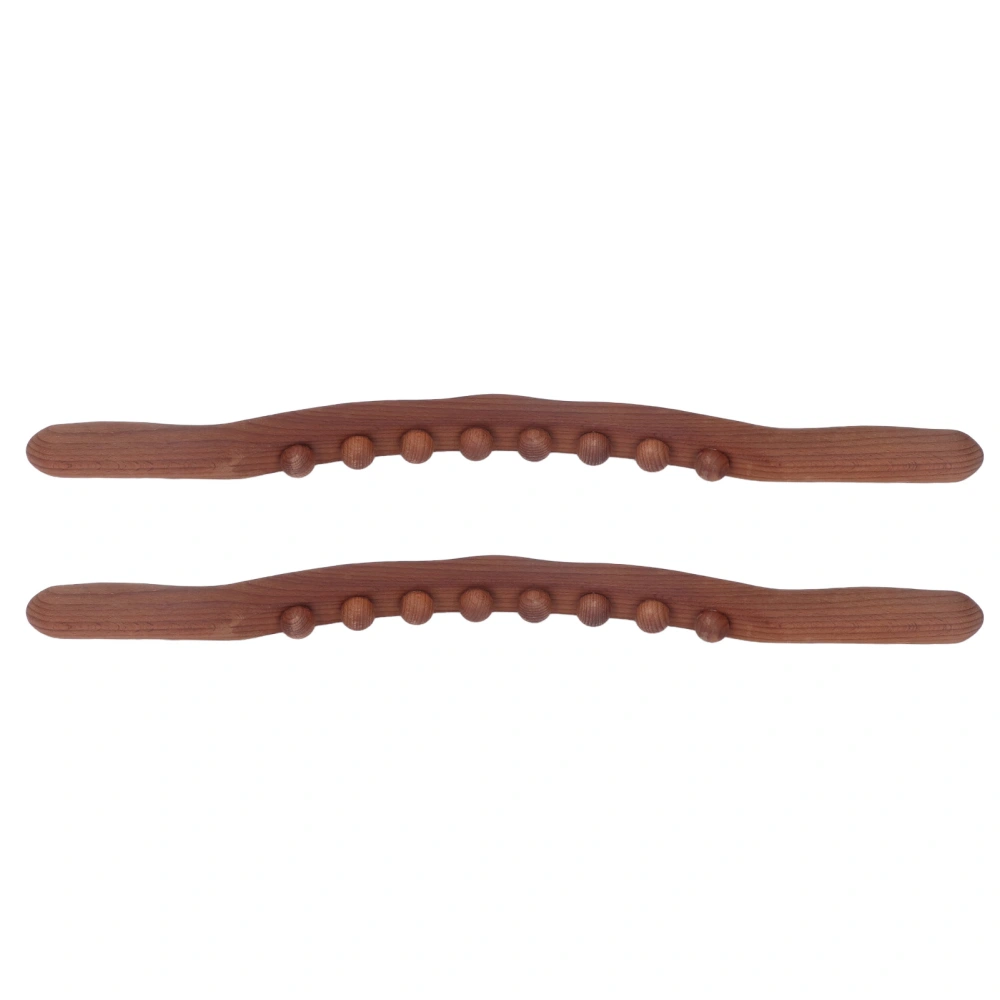 2Pcs Wooden Scraping Stick 8 Massage Dots Large Contact Multifunction Wooden Gua Sha Stick for Back Body Massage