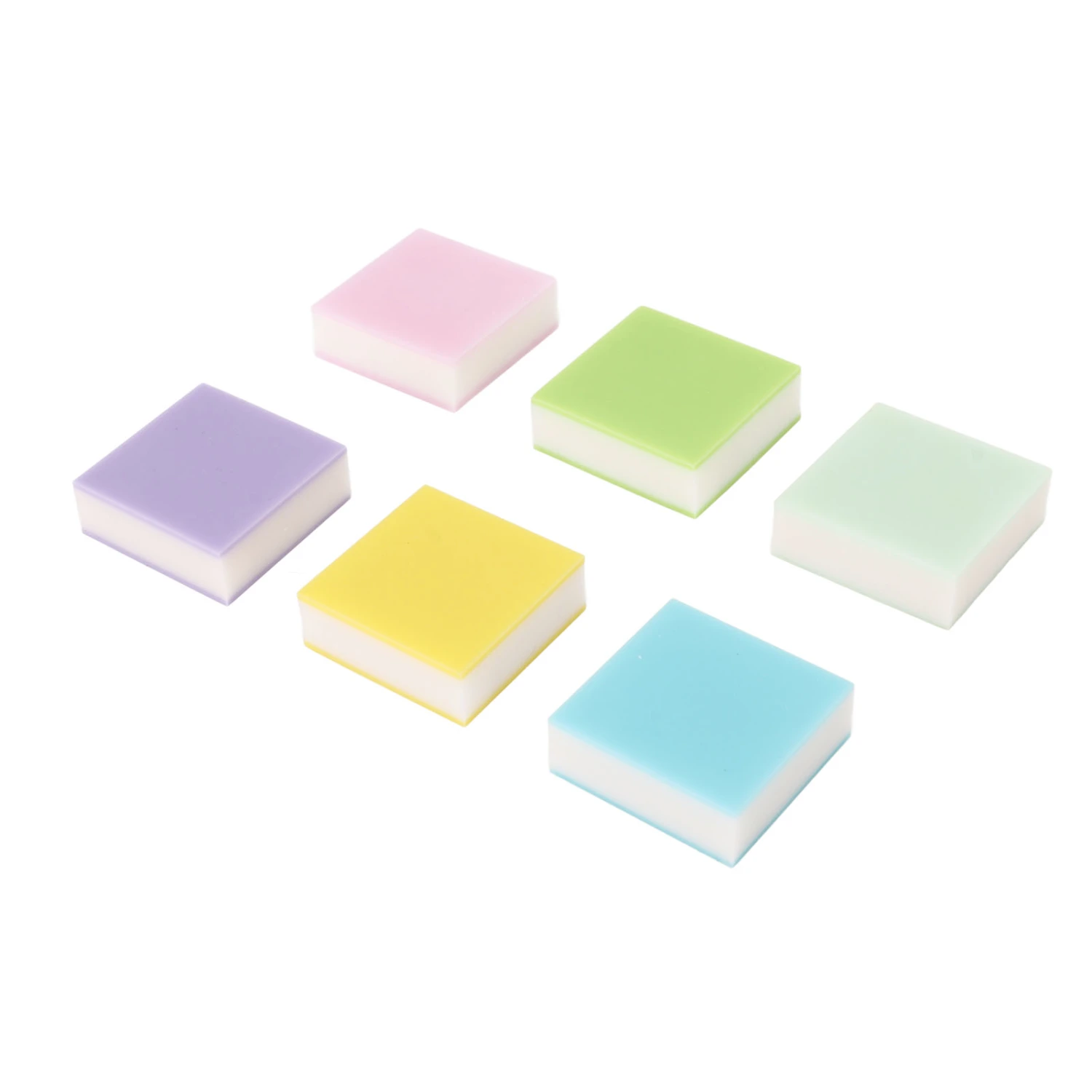 6Pcs Carving Blocks Assorted Color Clear Printing Delicate Texture Stamp Carving Blocks for DIY Printing Craft