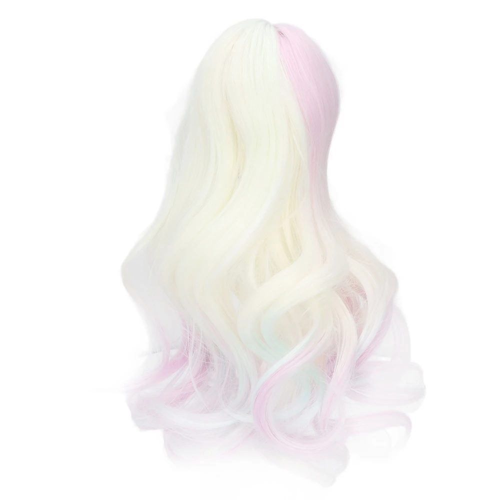 1/3 Ball Jointed Doll Wig White Purple Soft High Temperature Silk Simulation Doll Replacement Hair Wig