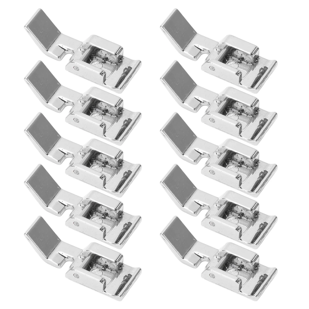 10pcs Single Sided Zip Zipper Presser Foot High Accuracy Lightweight Stainless Steel Presser Foot for Household