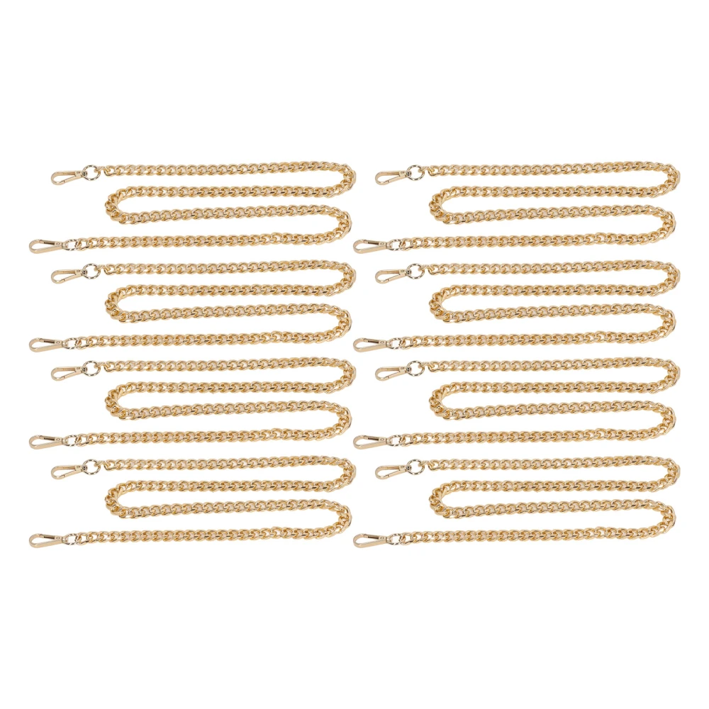 8 Pcs 1m Aluminum Curb Chain Rustproof Twisted Links Bag Chain For DIY Necklace Bracelet Jewelry Making Gold