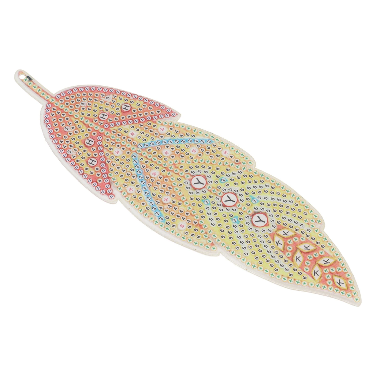 Rhinestone Painting Bookmark Leaf Shape DIY Making HD Pattern Shiny Decorative Rhinestone Art Bookmark for Crafts