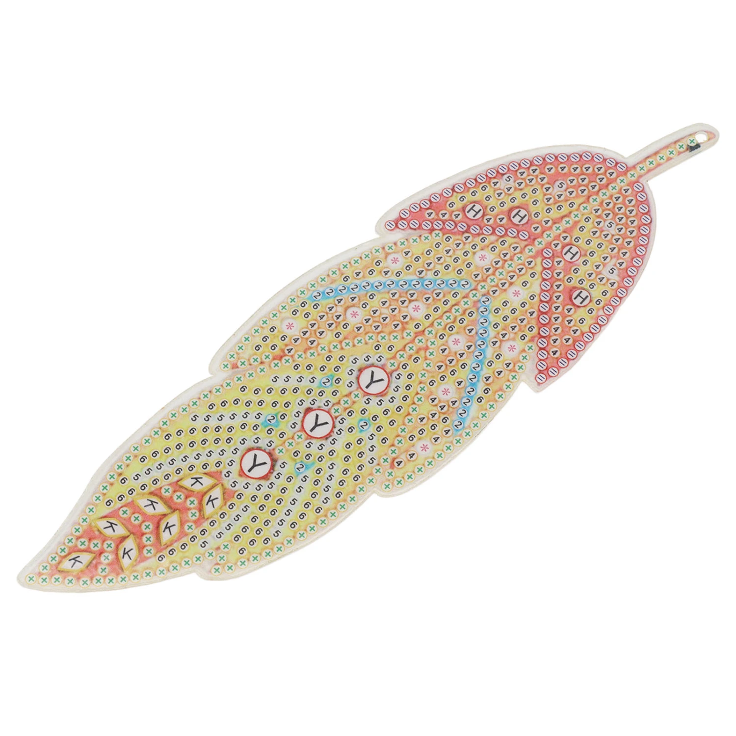Rhinestone Painting Bookmark Leaf Shape DIY Making HD Pattern Shiny Decorative Rhinestone Art Bookmark for Crafts