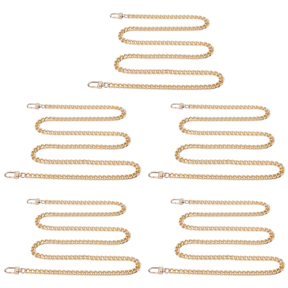 5 Pcs Jewelry Chain Elegant Rustproof Color Lasting Metal Craft Chain for DIY Necklaces Bracelets Anklets Gold