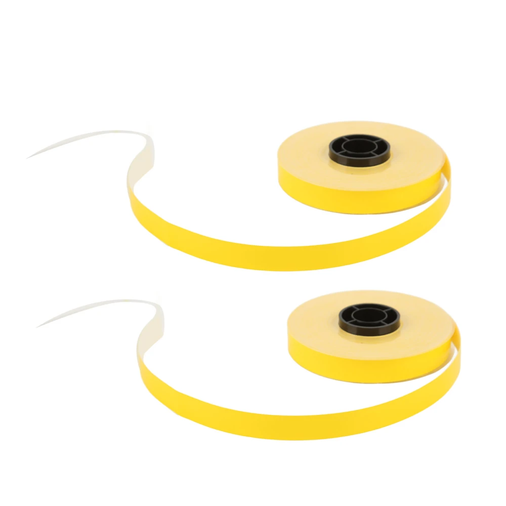 2 Roll Label Maker Tape Each 52.5ft Length 9mm Width Tear Resistant PET Label Maker Tape Refills for MAX LM 550A Yellow