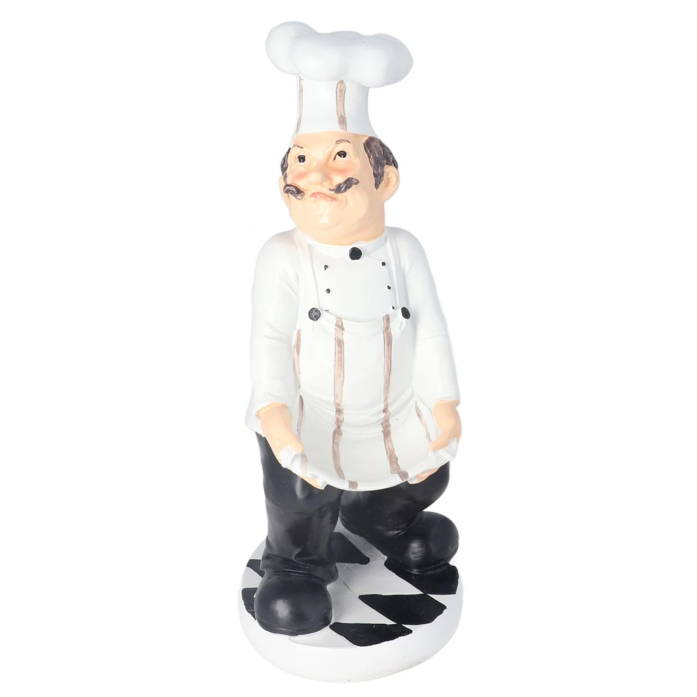 Chef Statue American Rural Style Apron Chef Decor Statue for Restaurant Cafe Kitchen Decoration