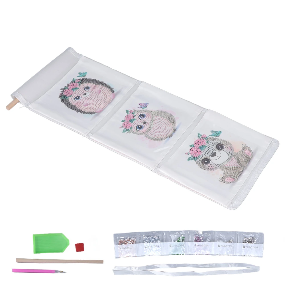 Hanging Storage Bag Exquisite Cute Cartoon Rhinestone Painting Patterns DIY Hanging Organizer