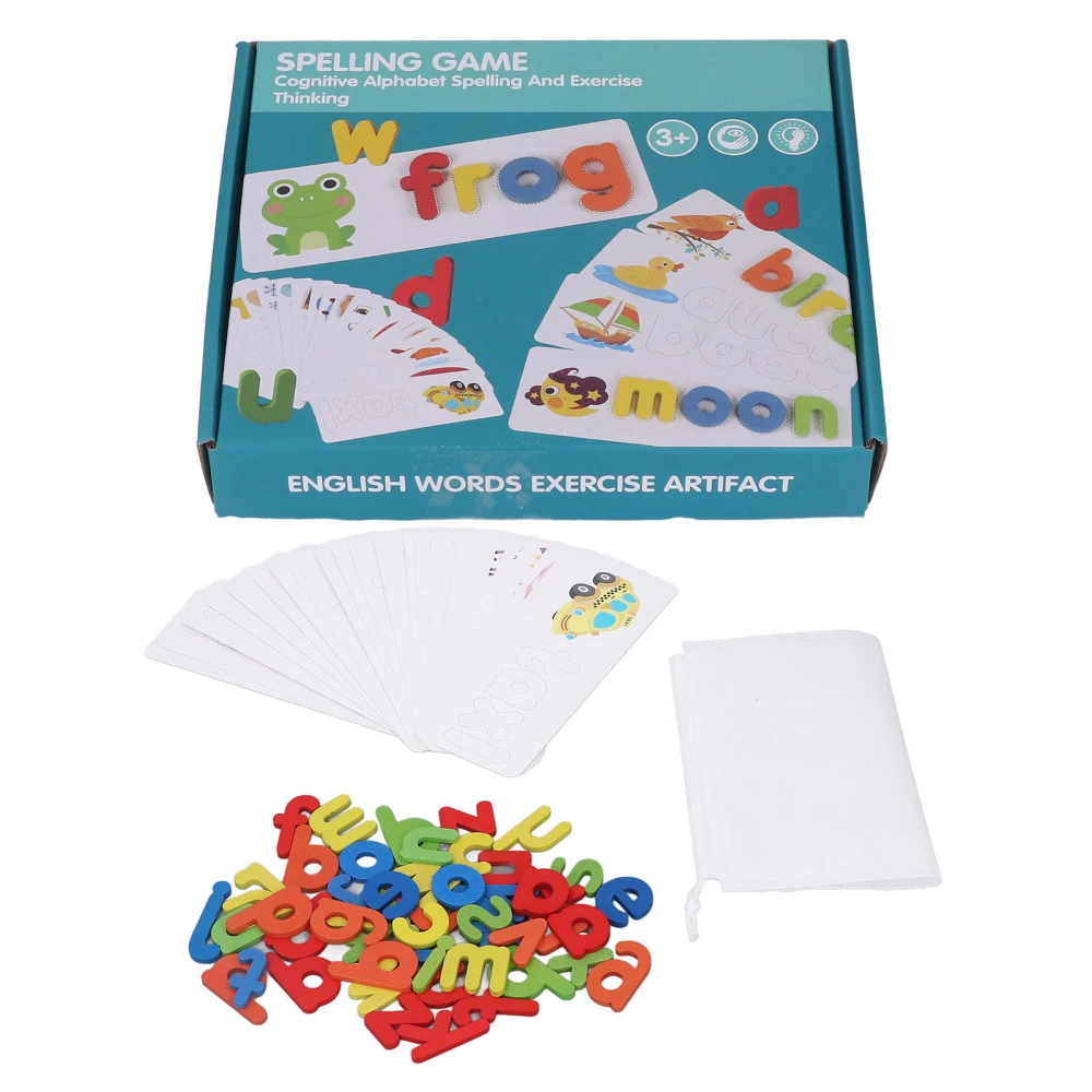 See and Spell Learning Toy Alphabet Early Education Cognitive Puzzle Word Spelling Exercise Letter Game for Above Aged 3