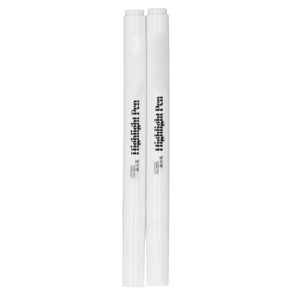 2pcs White Marker 0.7MM Highlight Embellishment Odor Free Opaque Quick Drying Waterproof Lasting White Paint Pen