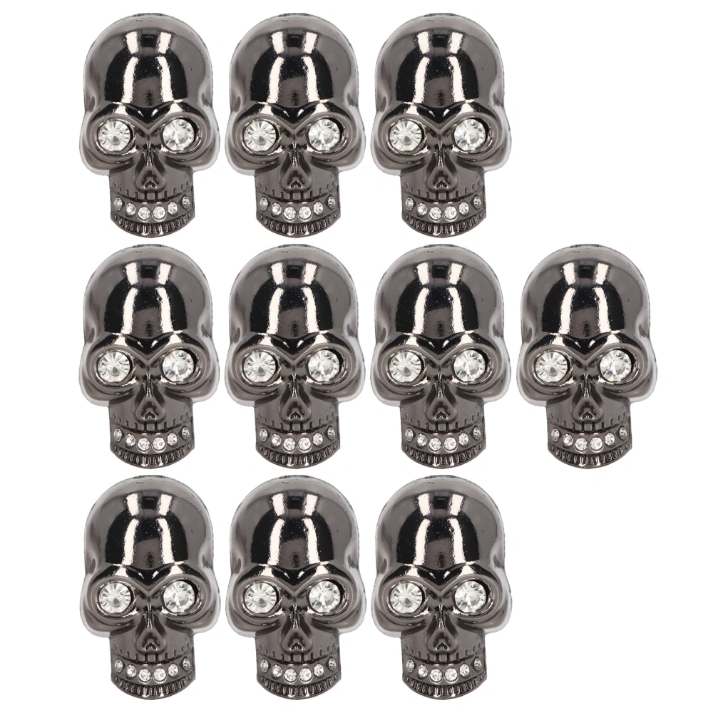 10 Pcs Skull Rivets Gothic Style Fashionable Skull Stud Accessories for DIY Shoes Clothing Bags Rhinestones