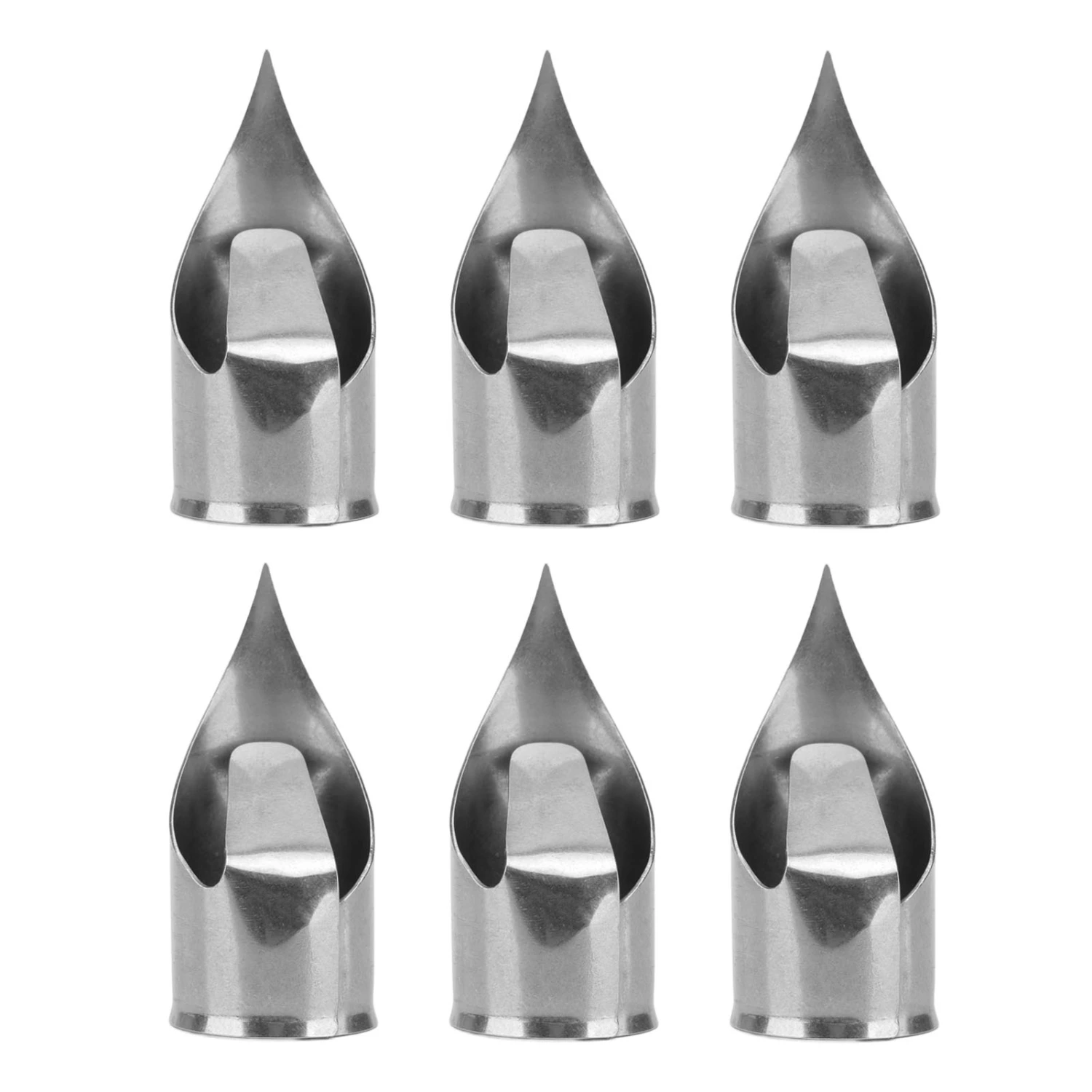 6Pcs Finger Lapel Angler Stainless Steel Quick Lapel Buckle Design Finger Lapel Tools for Sewing Garment Factory