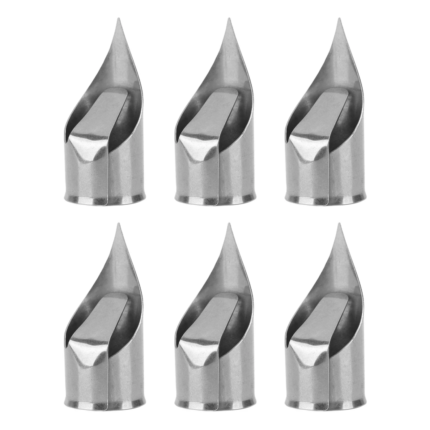 6Pcs Finger Lapel Angler Stainless Steel Quick Lapel Buckle Design Finger Lapel Tools for Sewing Garment Factory
