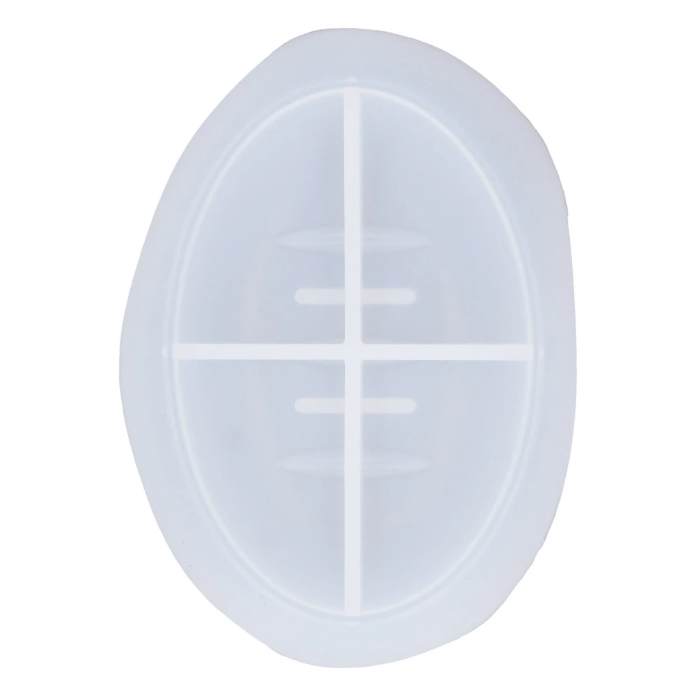 Soap Dish Mold DIY Making Oval Shape Silicone Mirror Leaky Drain Soap Box for Handicrafts Gift