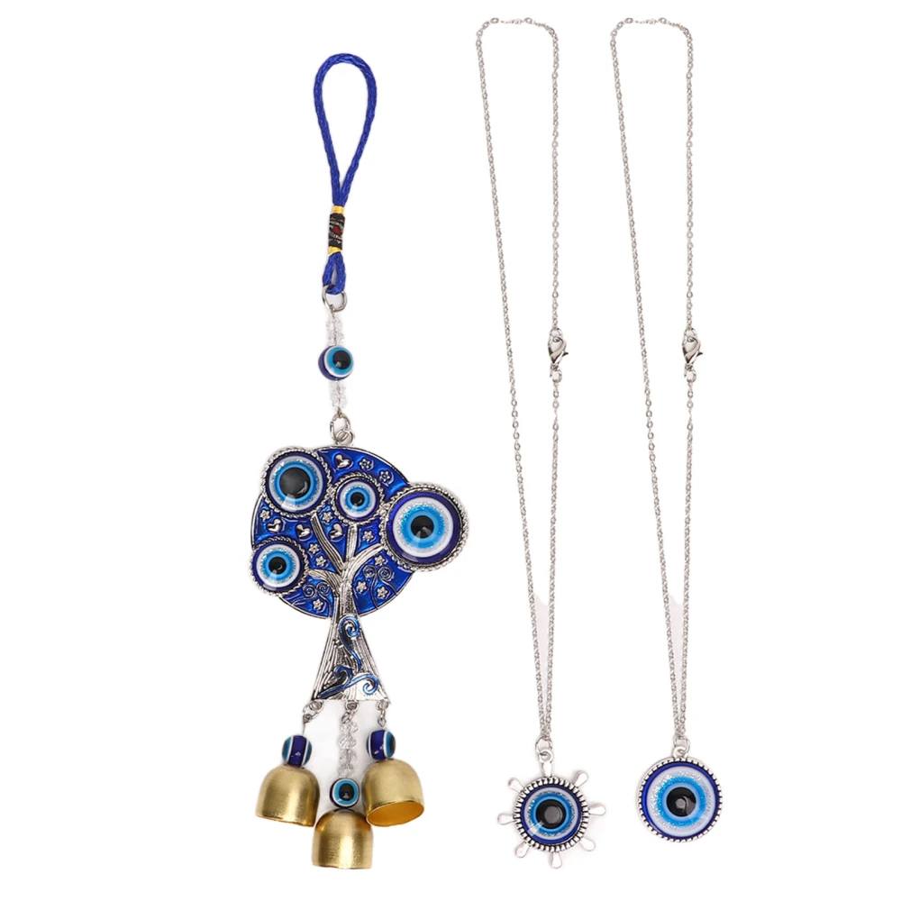 Evil Eye Jewelry Set Exquisite Beautiful Blue Evil Eye Blessing Lucky Amulet Pendant Necklace Decoration