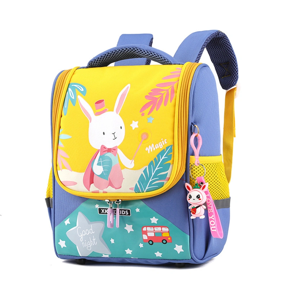 Cartoon Bag Weight Loss Massage Shoulder Straps Safe Waterproof Kids Bag for Outdoor School Home Travelling Rabbit Yellow