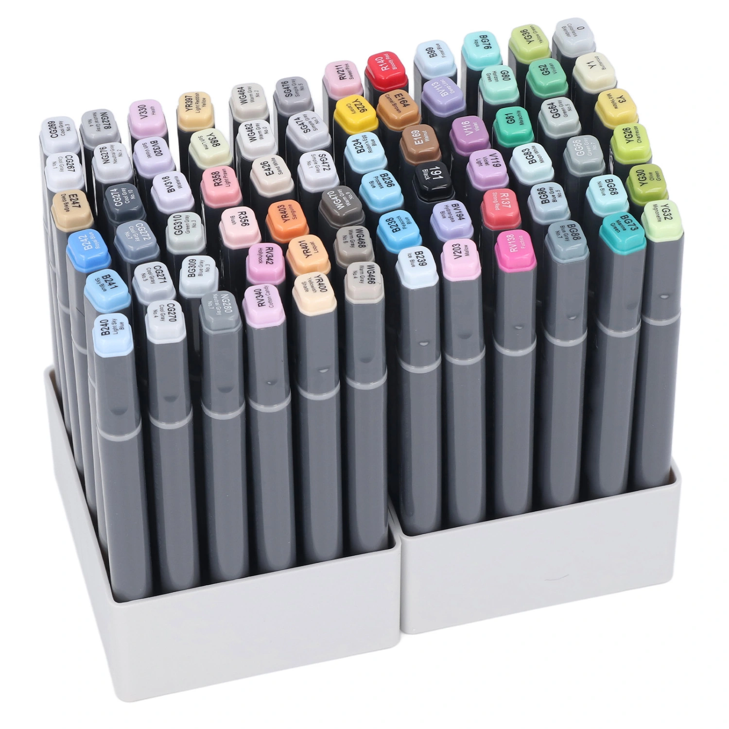Acrylic Paint Pens DIY Double Headed Standard Soft Marker Pens for Landscape Indoor Clothing Architecture 72 Color