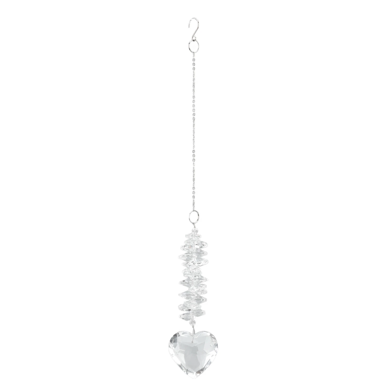 Suncatcher Crystal Ball Durable Acrylic Heart Shaped Wide Application Hanging Sun Catcher for Window Office Home