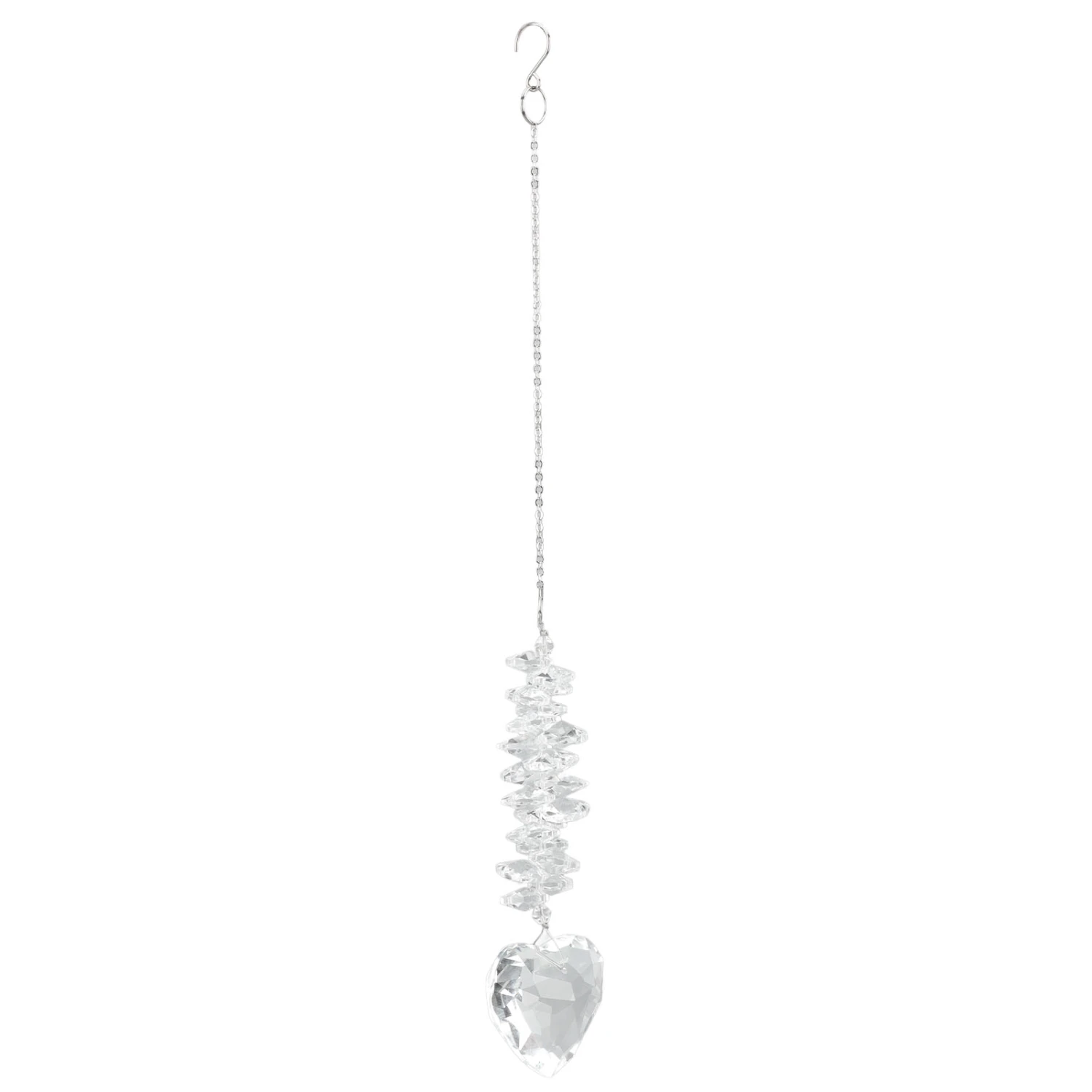 Suncatcher Crystal Ball Durable Acrylic Heart Shaped Wide Application Hanging Sun Catcher for Window Office Home