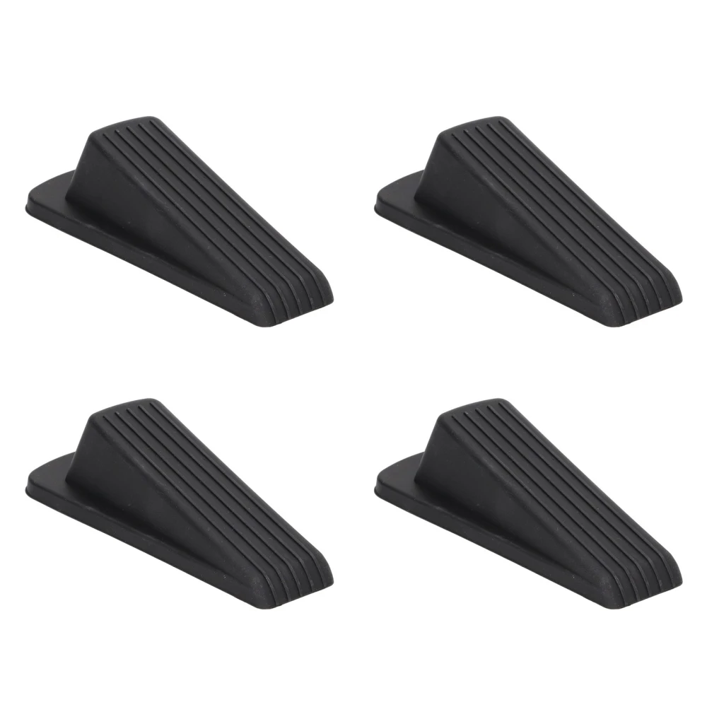 4pcs Door Stoppers Windproof Rubber Door Stopper with Stripe for Carpet Heavy Duty Door Wooden Doors Glass Doors