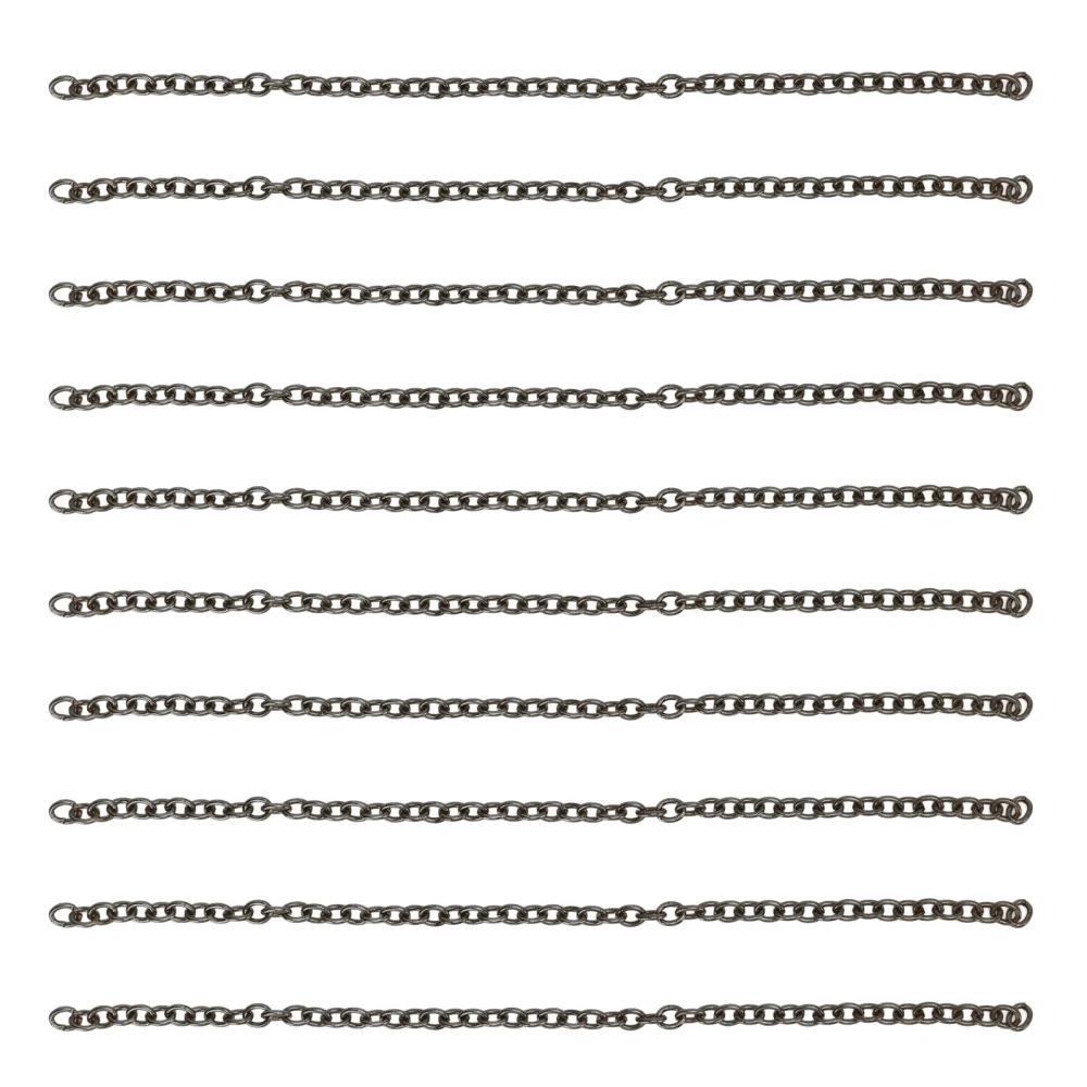 10m Curb Chain Personalized Elegant Rustproof Copper Twisted Links Chain for DIY Bracelet Necklace Jewelry Making Silver Black