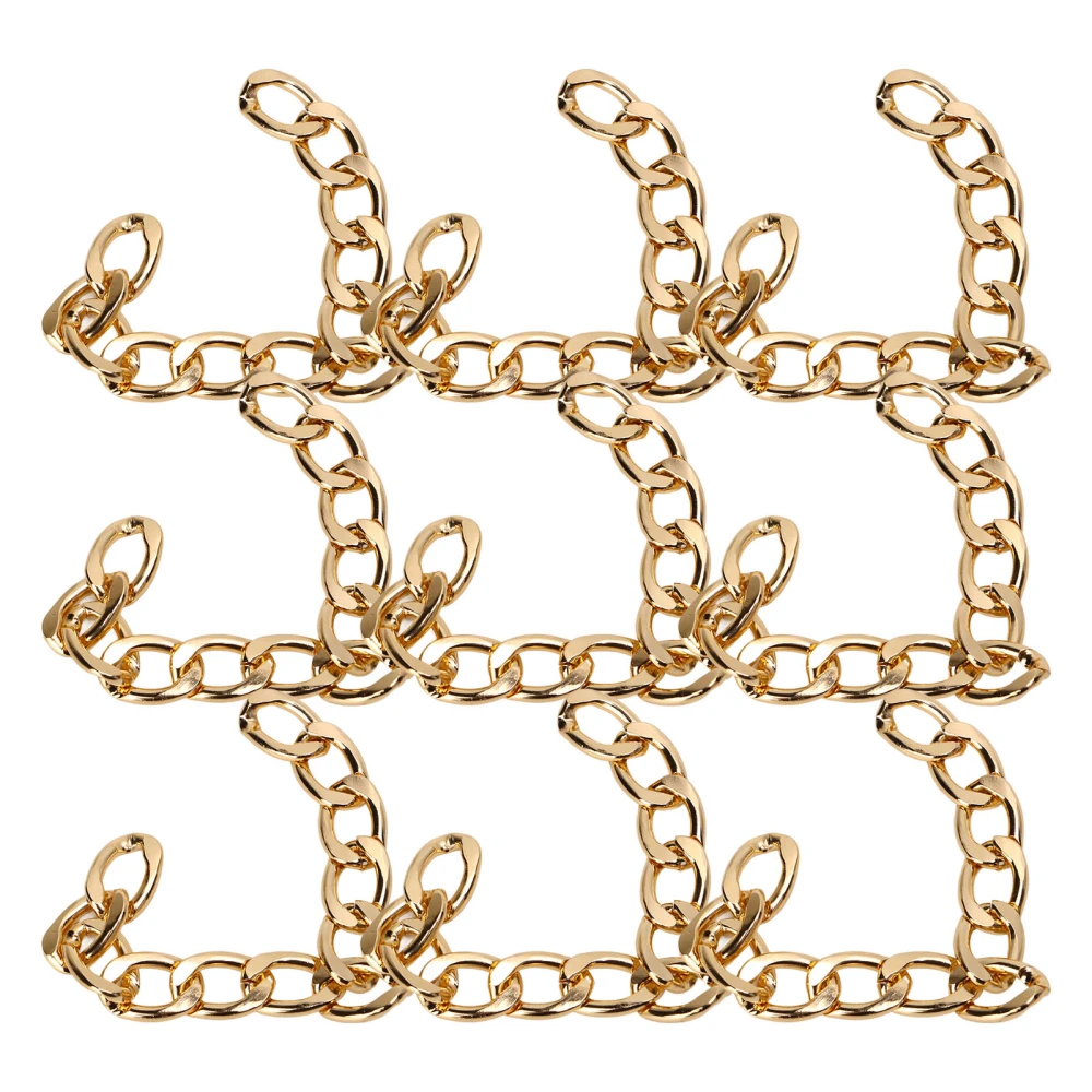 32.8 Feet Aluminum Curb Chains DIY Handcraft Elegant Style Metal Craft Chain Jewelry Making Chain for Handbag Gold