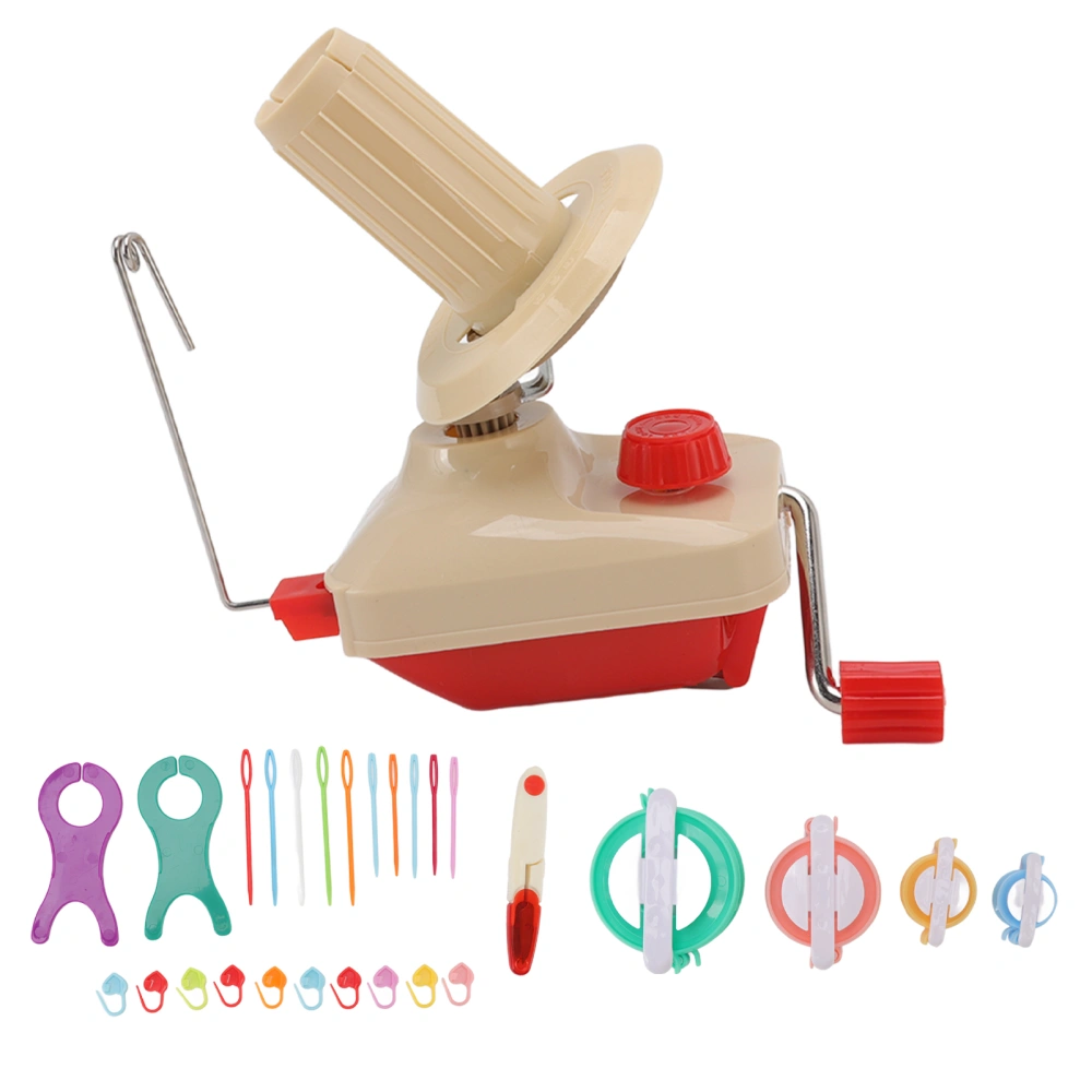 28pcs Yarn Winder Portable Small Hand Operated Yarn Ball Winder Set DIY Gift for Yarn Storage with Knitting Accessories