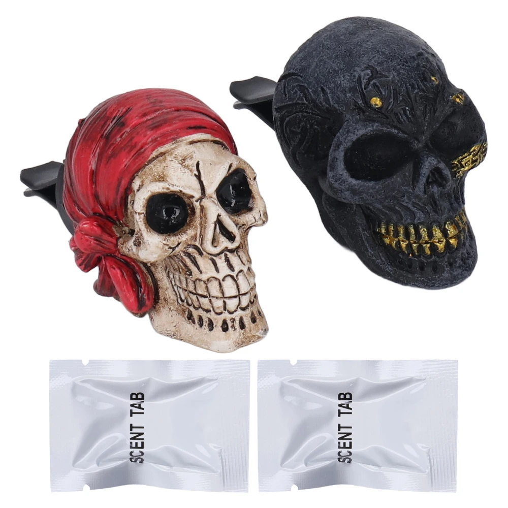 Car Skull Freshener Universal Clip Design Corrosion Resistance Resin Car Air Fresheners Vent Clips for Birthday Gifts