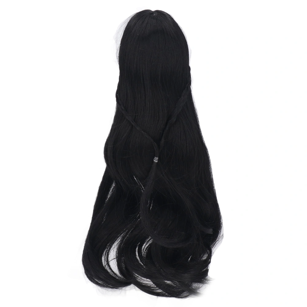 ES053 Doll Long Wig Soft Curly 8 to 9inch Doll Hair for Children Gift Children's Day Black