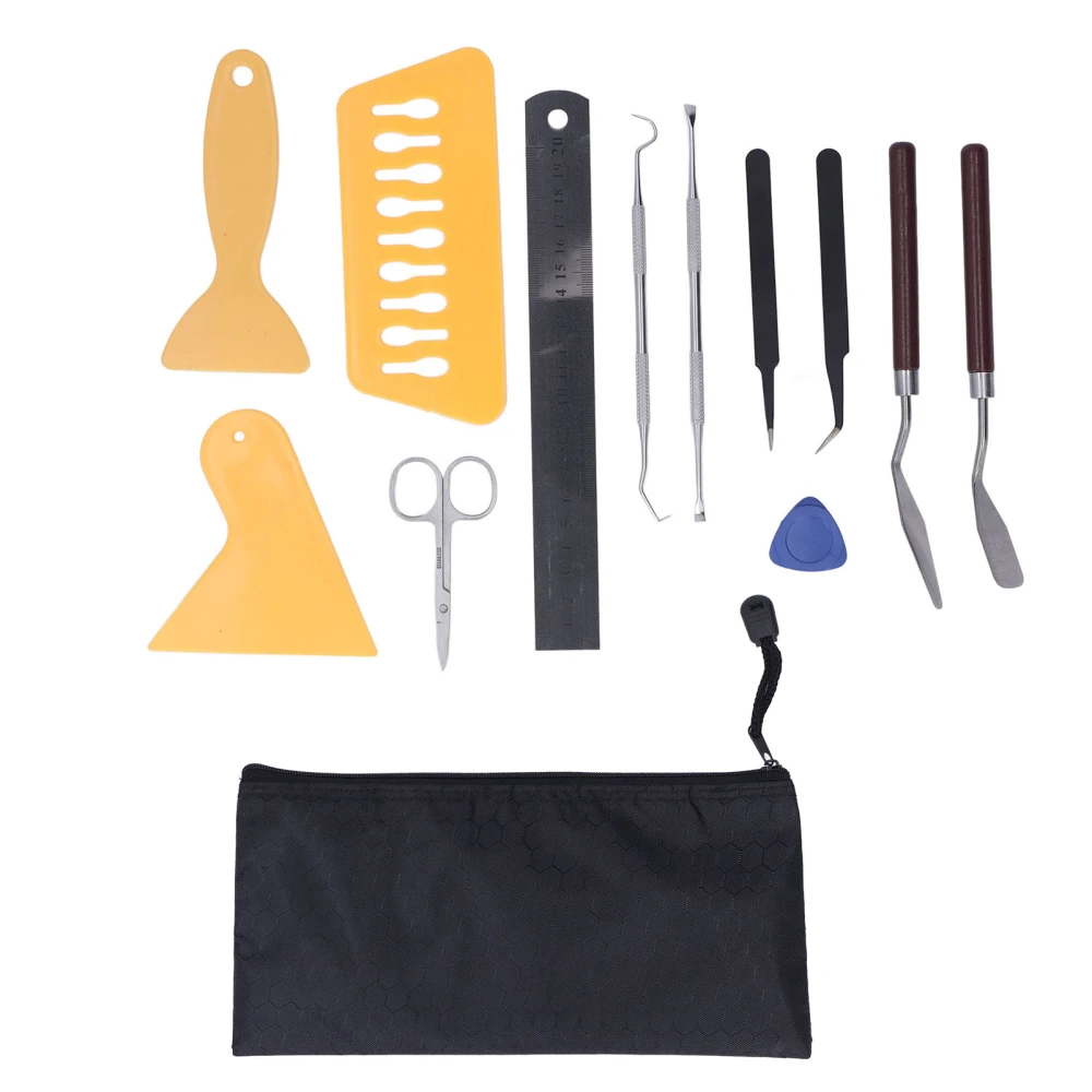 13pcs Vinyl Weeding Tool Kit DIY Handcraft Wear Resistant Basic Craft Weeding Kit with Hoe Needle Tweezers Scissors Scraper